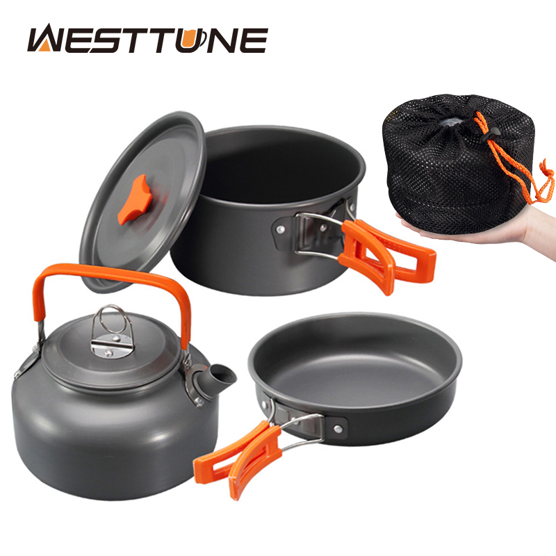 Outdoor Camping Cooking Set - WESTTUNE набор посуды для кемпинга, алюминиевый