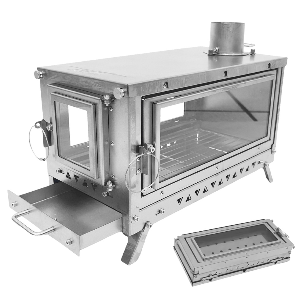 Outdoor Camping Wood Burning Stove - Палаточная печь DANCHEL T3 Titanium, складная