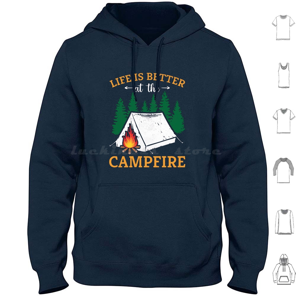 Outdoor Camping Quotes - Забавная толстовка с цитатой о костёрке