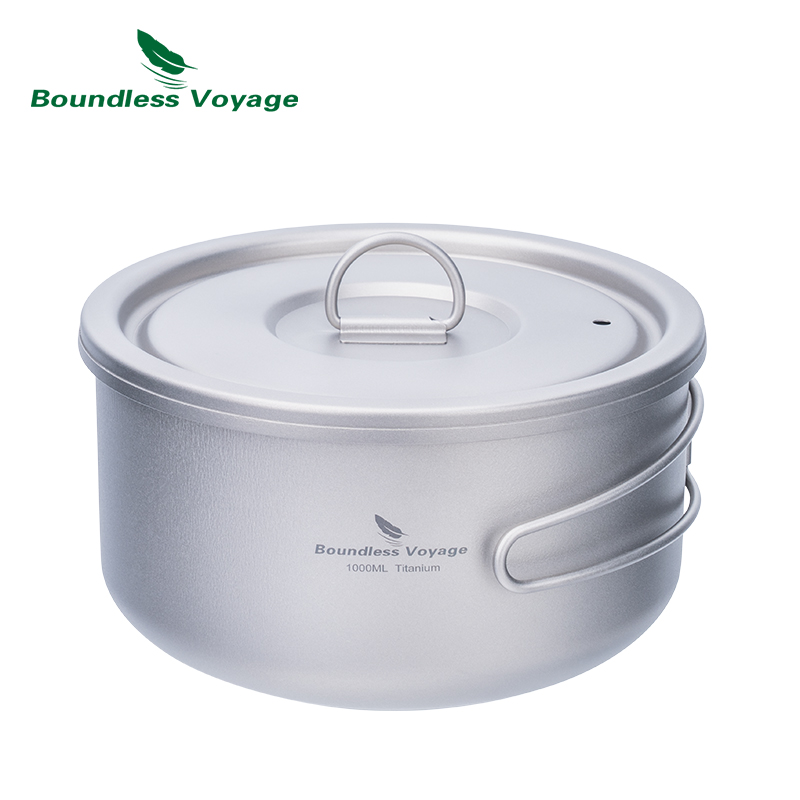Outdoor Camping Cooking Set - Титановая походная кастрюля Boundless Voyage с