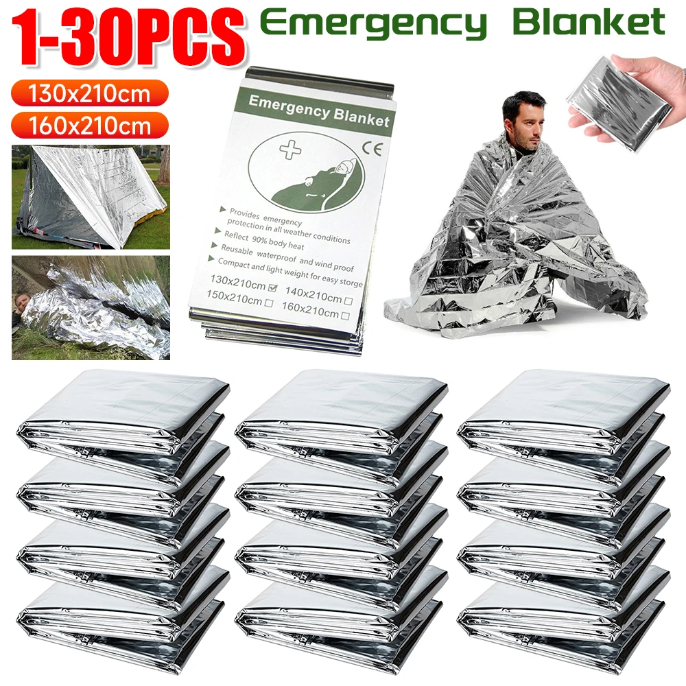 First Aid Kit Camping - 1-30 шт. аварийное одеяло для выживания