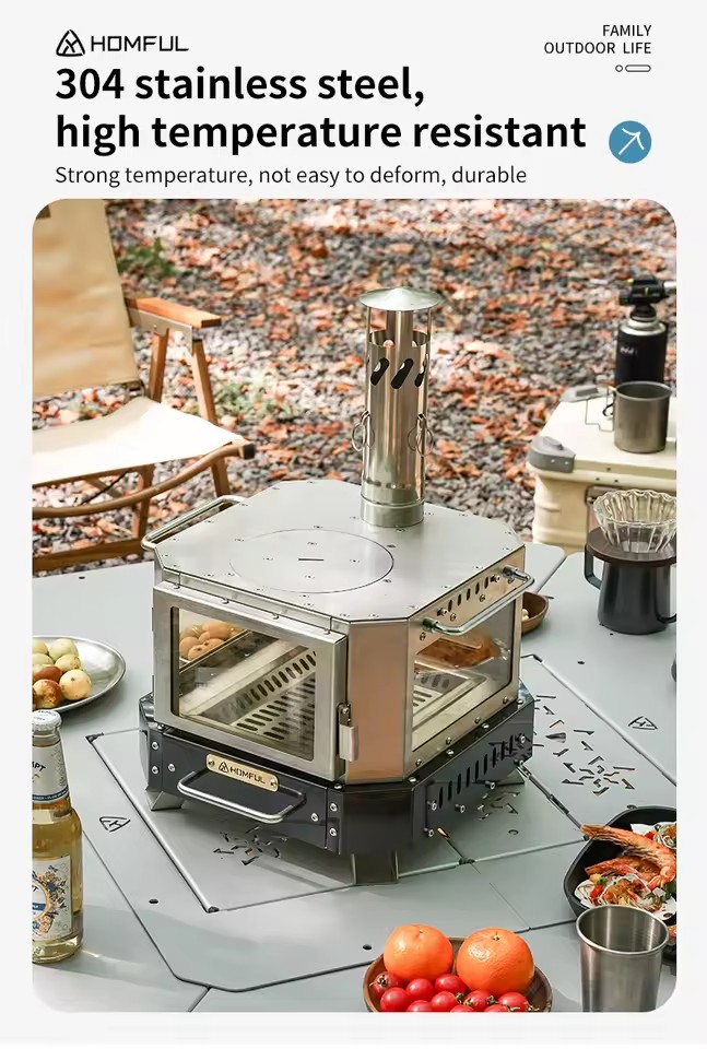Портативная дровяная печь HOMF – обзор и цена Outdoor Camping Wood Burning Stove