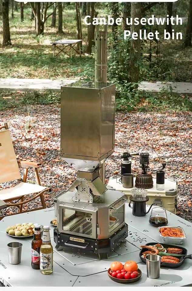 Портативная дровяная печь HOMF – обзор и цена Outdoor Camping Wood Burning Stove