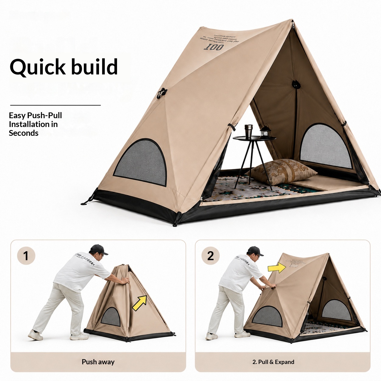 Автоматическая треугольная пал – обзор и цена Outdoor Camping Automatic Quick Opening Tent