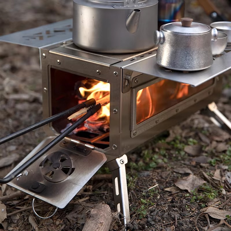Портативная походная дровяная  – обзор и цена Outdoor Camping Wood Burning Stove