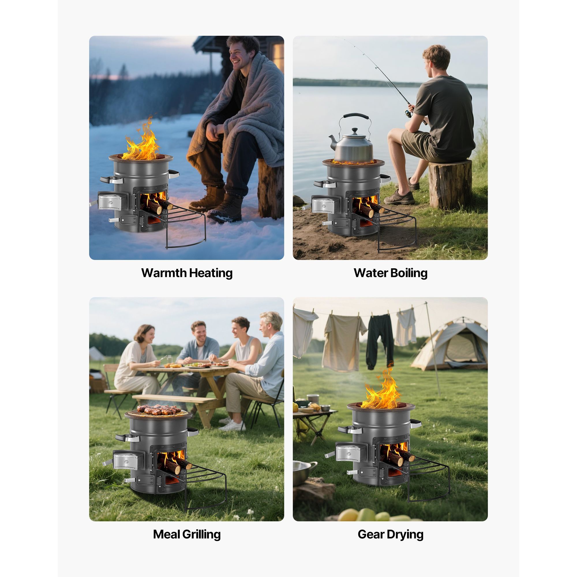 Походная ракетная печь, портат – обзор и цена Outdoor Camping Wood Burning Stove