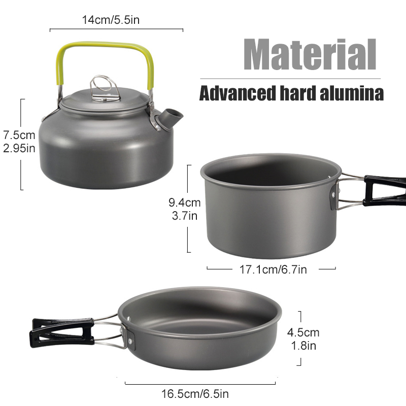 WESTTUNE набор посуды для кемп – обзор и цена Outdoor Camping Cooking Set