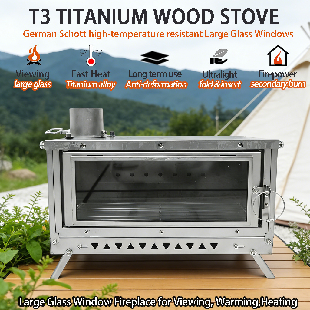 Палаточная печь DANCHEL T3 Tit – обзор и цена Outdoor Camping Wood Burning Stove