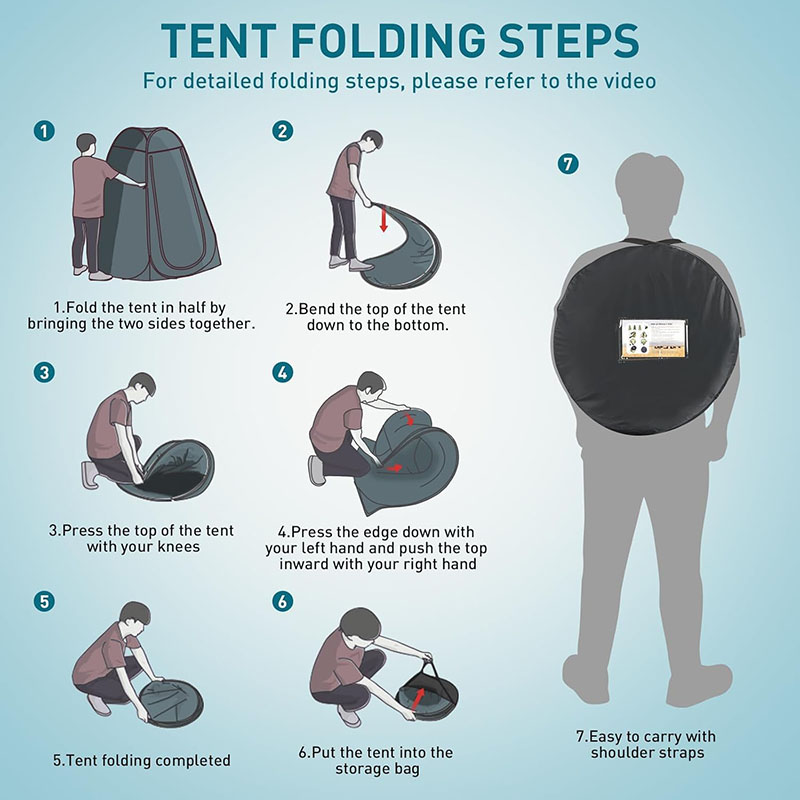‌ Портативная всплывающая туал – обзор и цена Outdoor Camping Automatic Quick Opening Tent