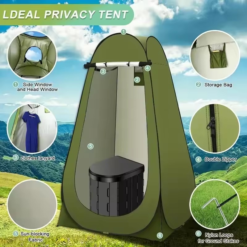 ‌ Портативная всплывающая туал – обзор и цена Outdoor Camping Automatic Quick Opening Tent