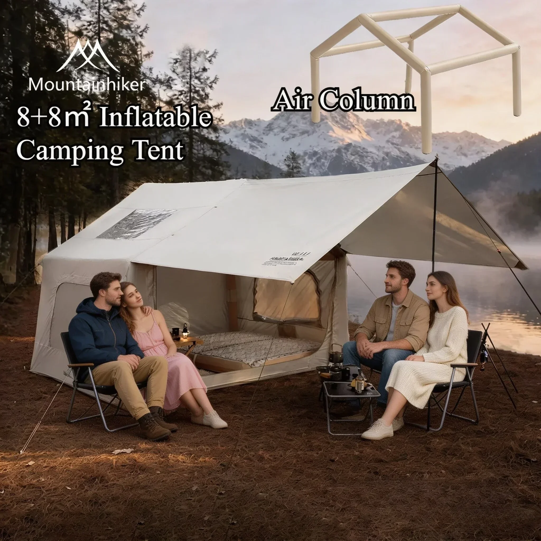 8+8 ㎡   Надувная палатка для к – обзор и цена Outdoor Camping Gazebo