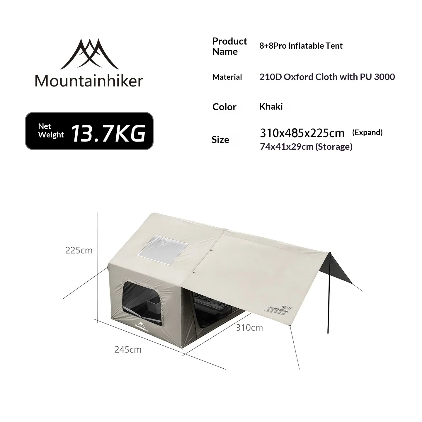 8+8 ㎡   Надувная палатка для к – обзор и цена Outdoor Camping Gazebo