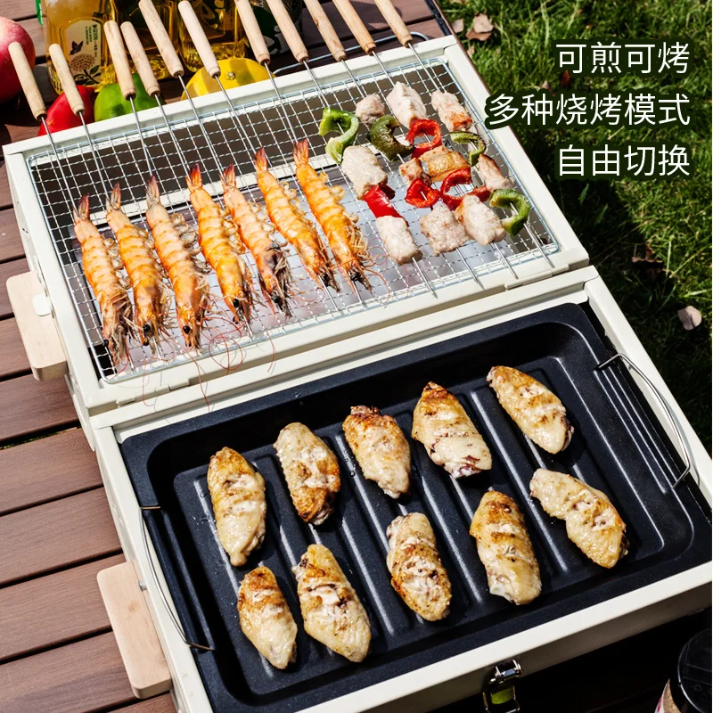 Портативный гриль-барбекю для  – обзор и цена Outdoor Camping Cooking Set