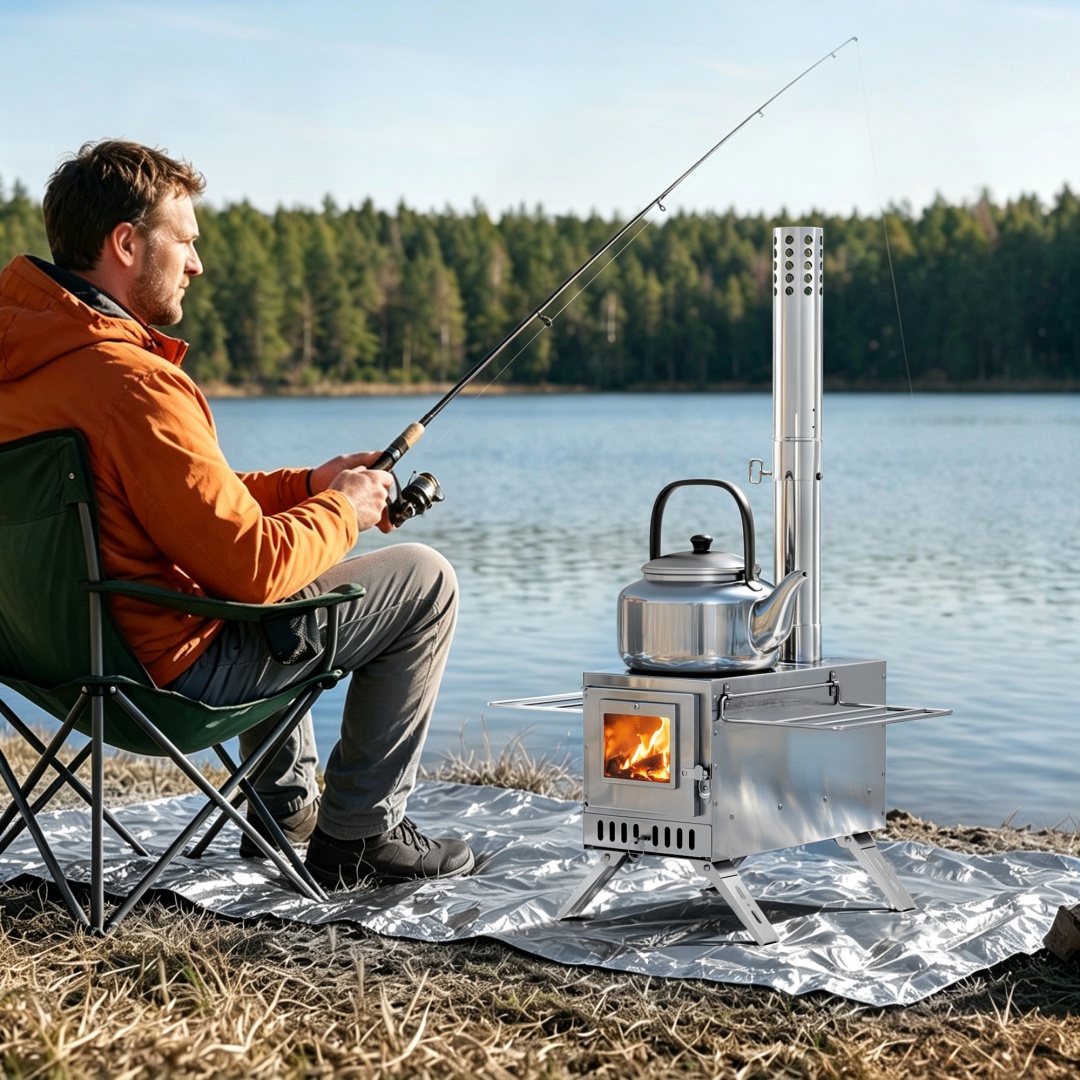 Переносная печь для сауны, раб – обзор и цена Outdoor Camping Wood Burning Stove