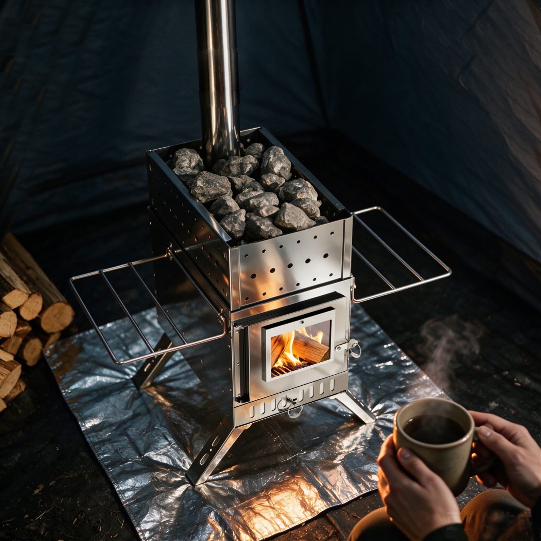 Переносная печь для сауны, раб – обзор и цена Outdoor Camping Wood Burning Stove