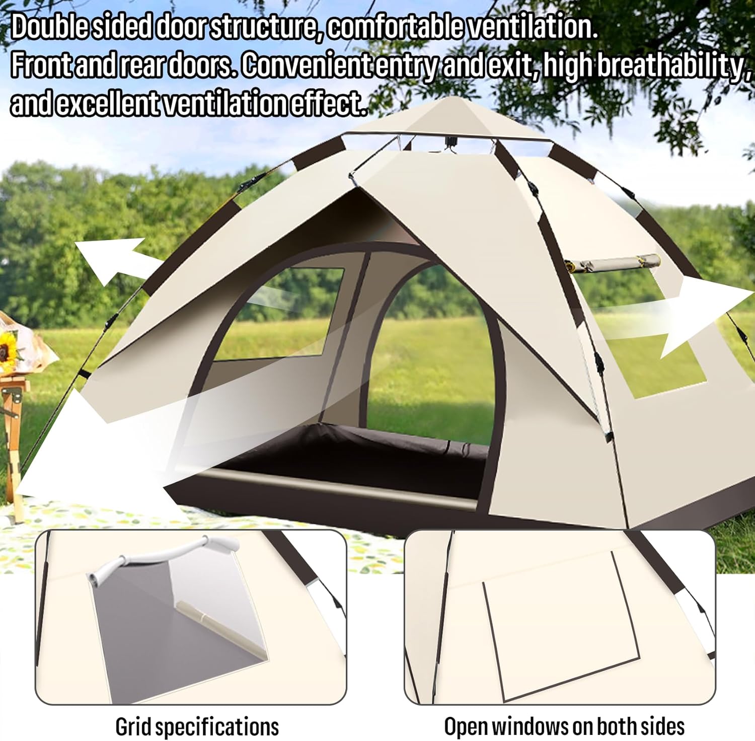Водонепроницаемая палатка для  – обзор и цена Outdoor Camping Automatic Quick Opening Tent