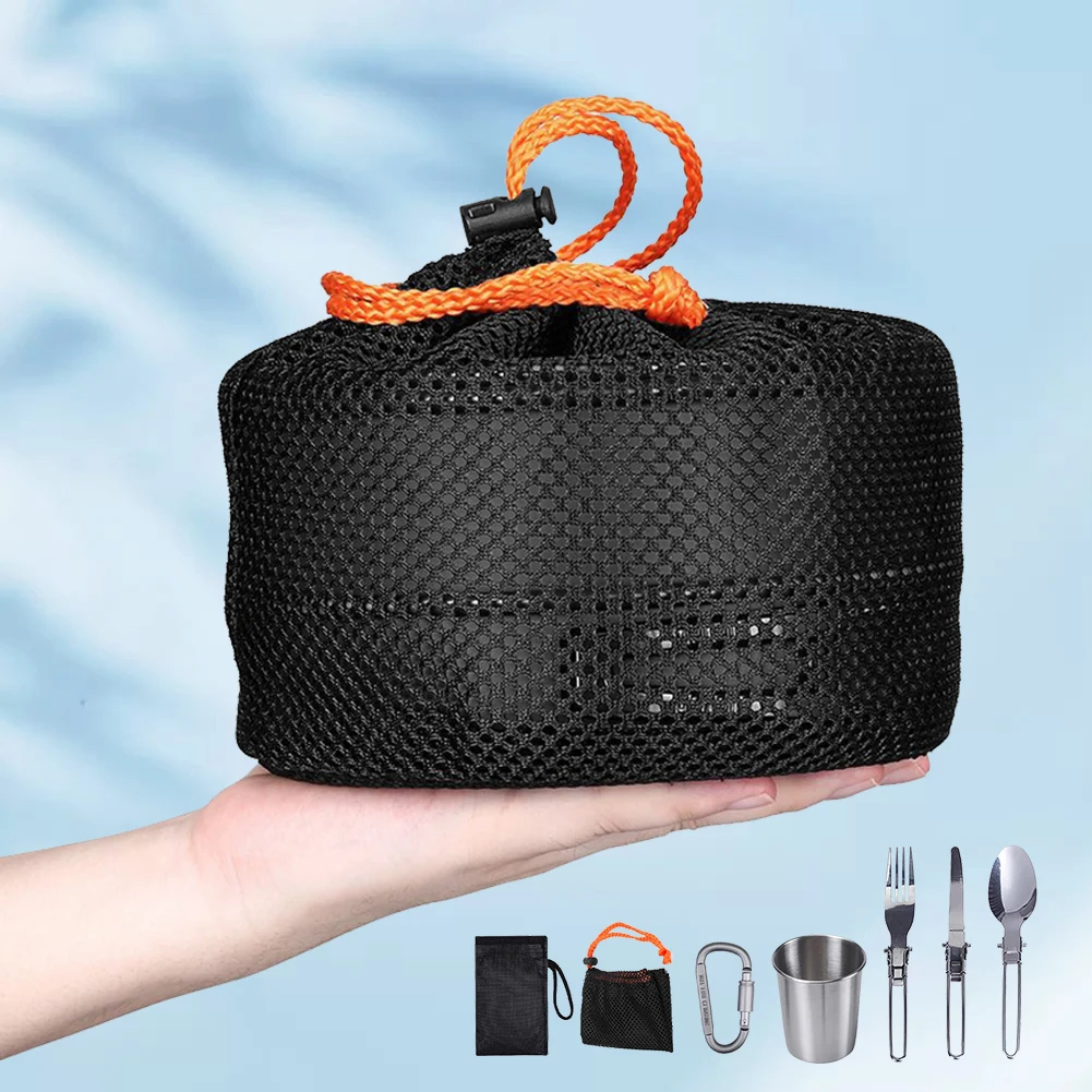 Набор походной посуды: чайник, – обзор и цена Outdoor Camping Cooking Set